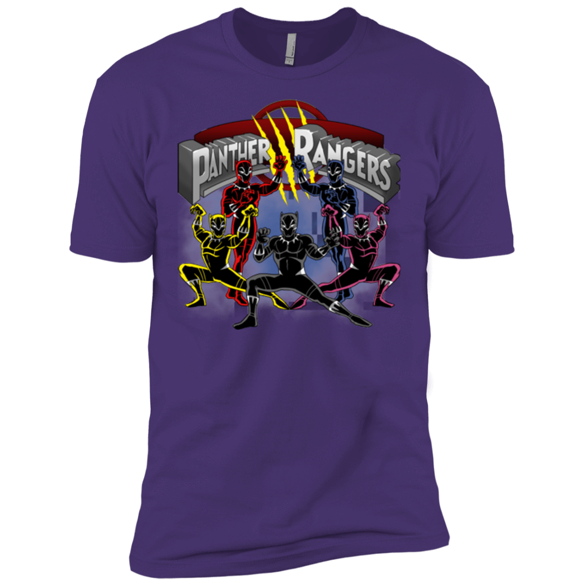 T-Shirts Purple Rush/ / X-Small Panther Rangers Men's Premium T-Shirt