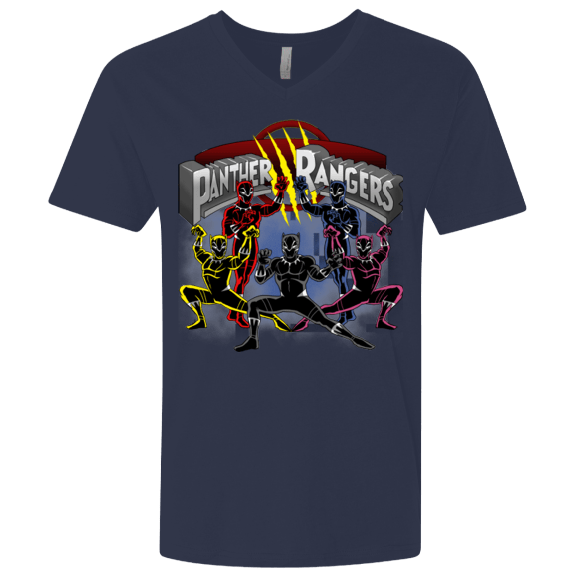 T-Shirts Midnight Navy / X-Small Panther Rangers Men's Premium V-Neck