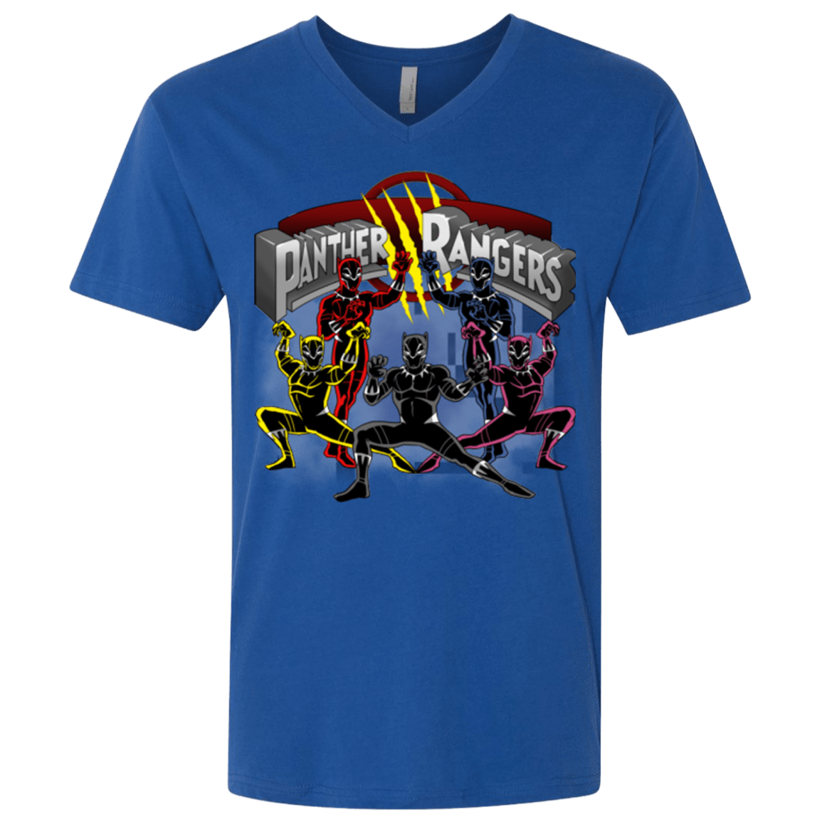 T-Shirts Royal / X-Small Panther Rangers Men's Premium V-Neck