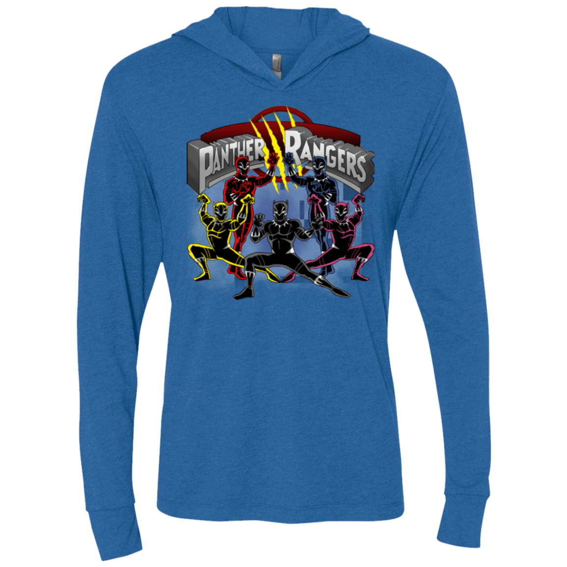 T-Shirts Vintage Royal / X-Small Panther Rangers Triblend Long Sleeve Hoodie Tee