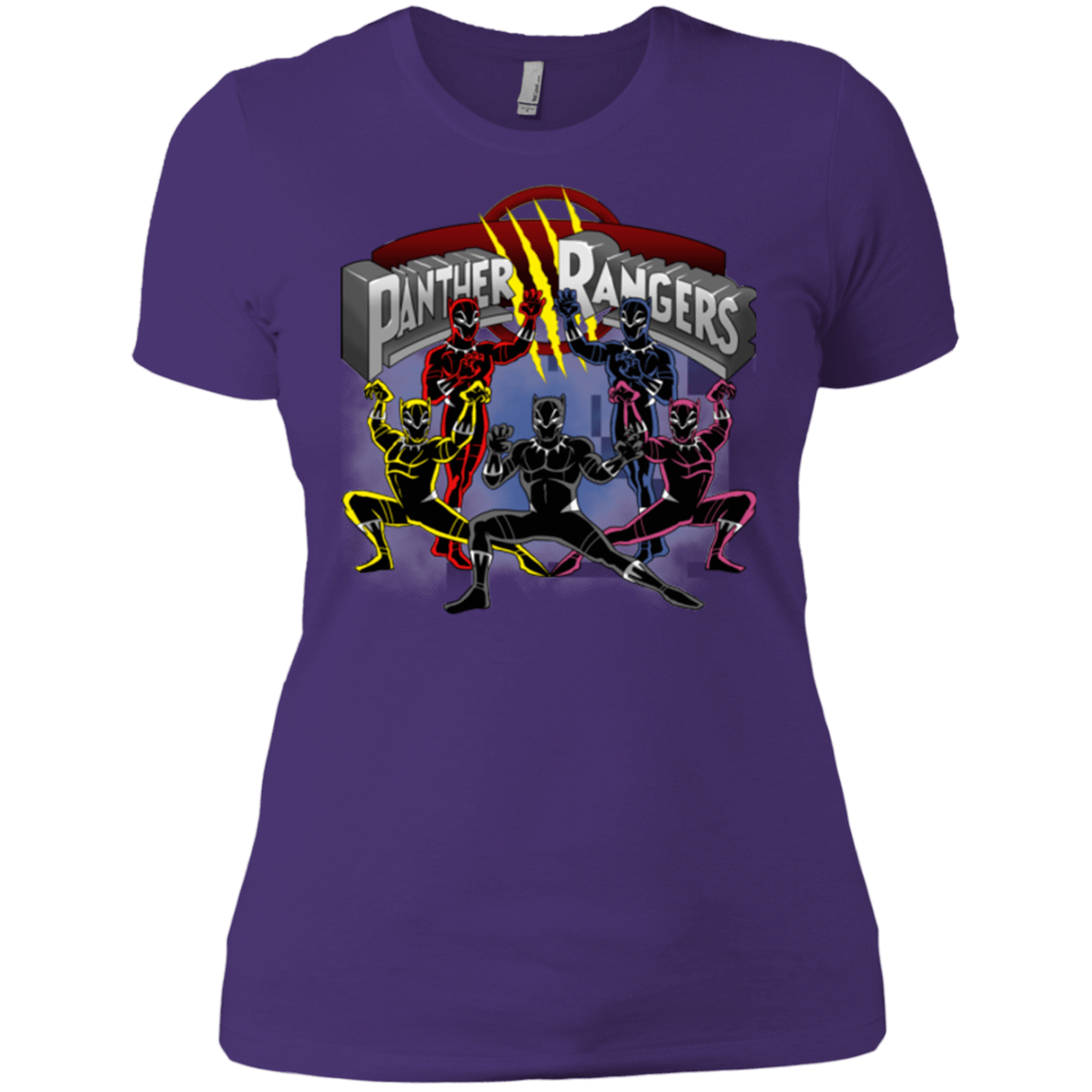 T-Shirts Purple Rush/ / X-Small Panther Rangers Women's Premium T-Shirt