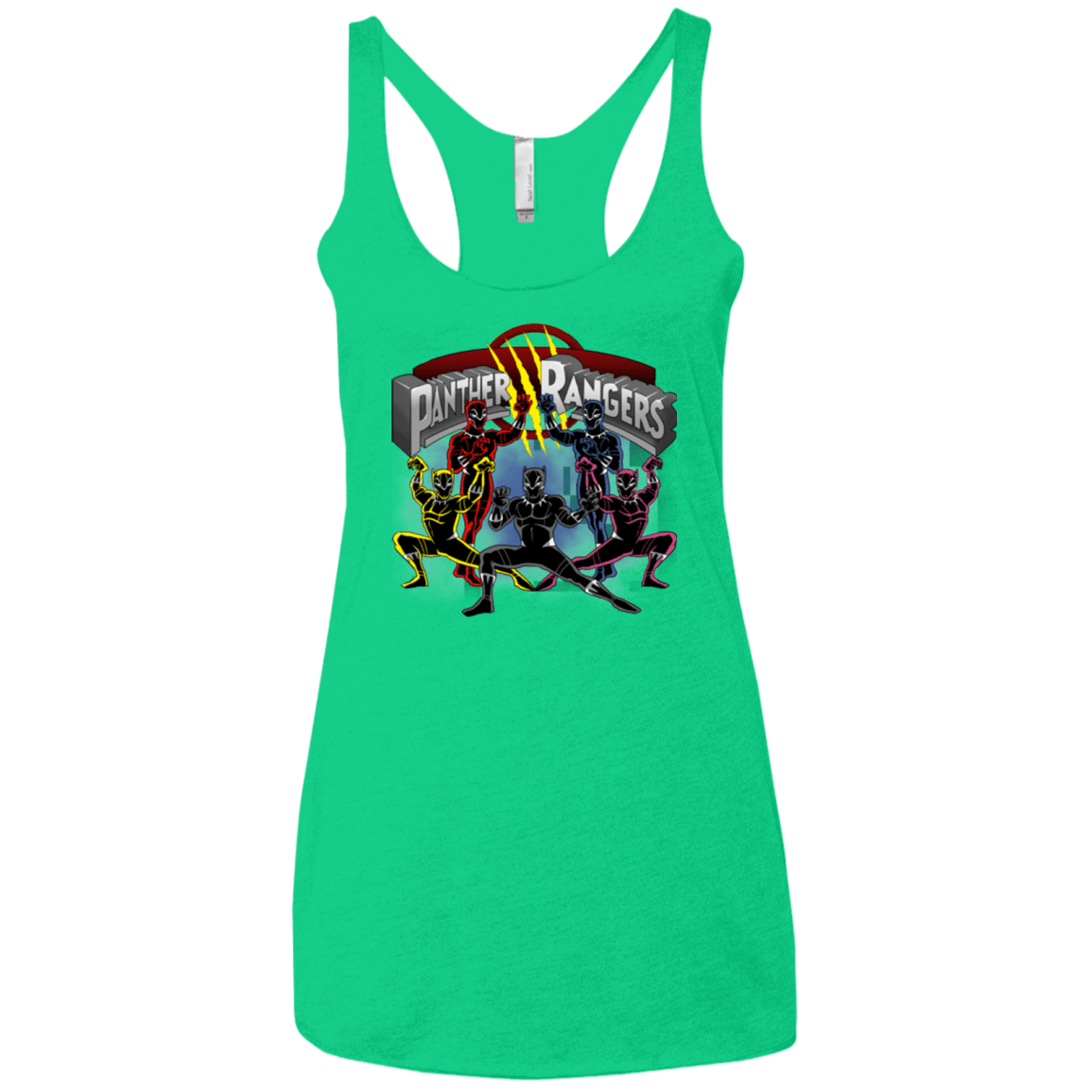 T-Shirts Envy / X-Small Panther Rangers Women's Triblend Racerback Tank