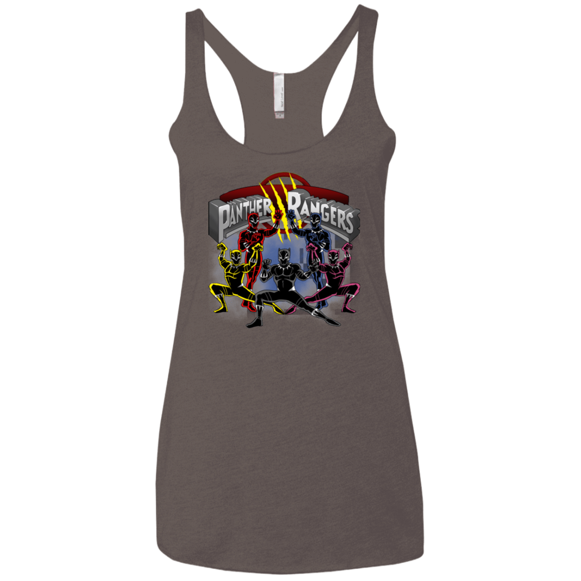 T-Shirts Macchiato / X-Small Panther Rangers Women's Triblend Racerback Tank