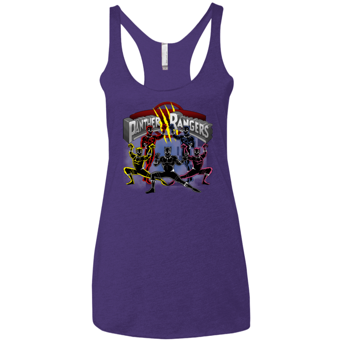 T-Shirts Purple Rush / X-Small Panther Rangers Women's Triblend Racerback Tank