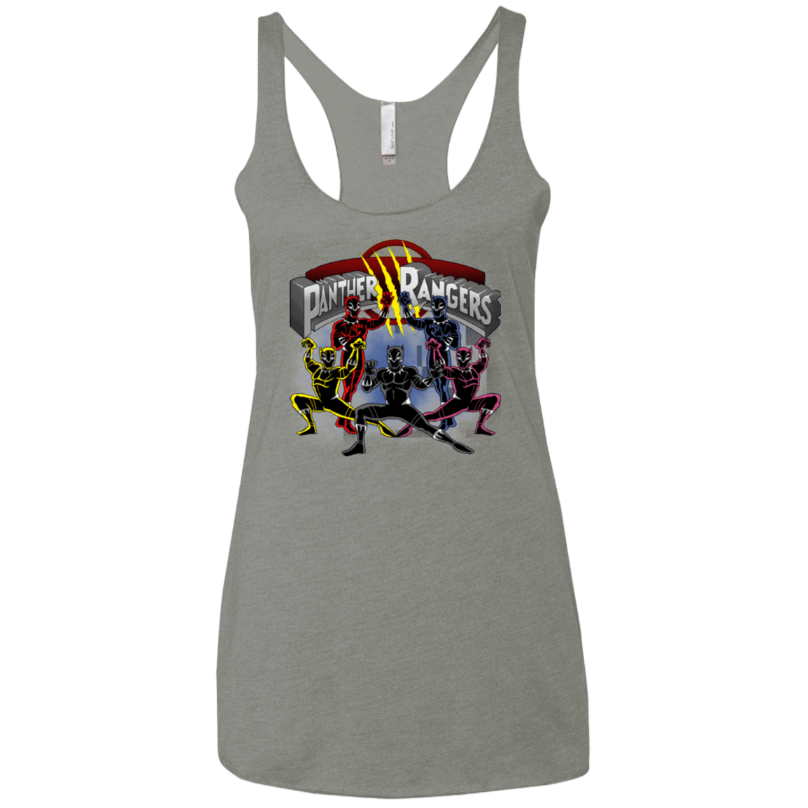 T-Shirts Venetian Grey / X-Small Panther Rangers Women's Triblend Racerback Tank