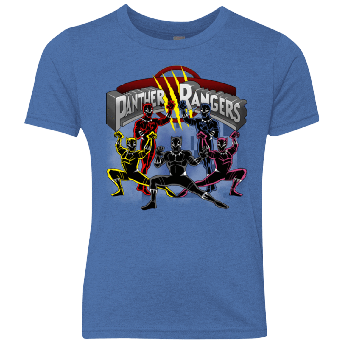 T-Shirts Vintage Royal / YXS Panther Rangers Youth Triblend T-Shirt