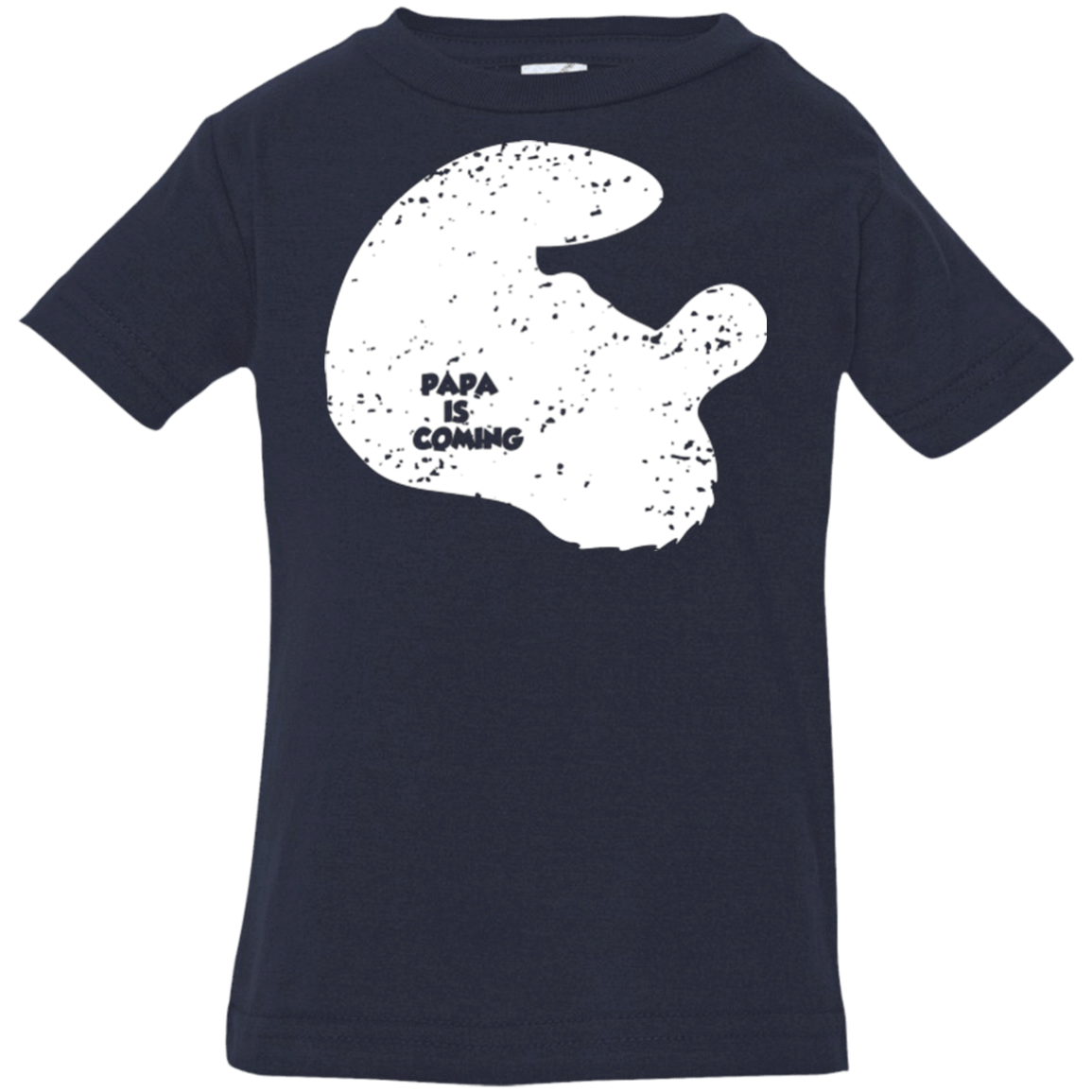 T-Shirts Navy / 6 Months Papa Is Coming Infant Premium T-Shirt