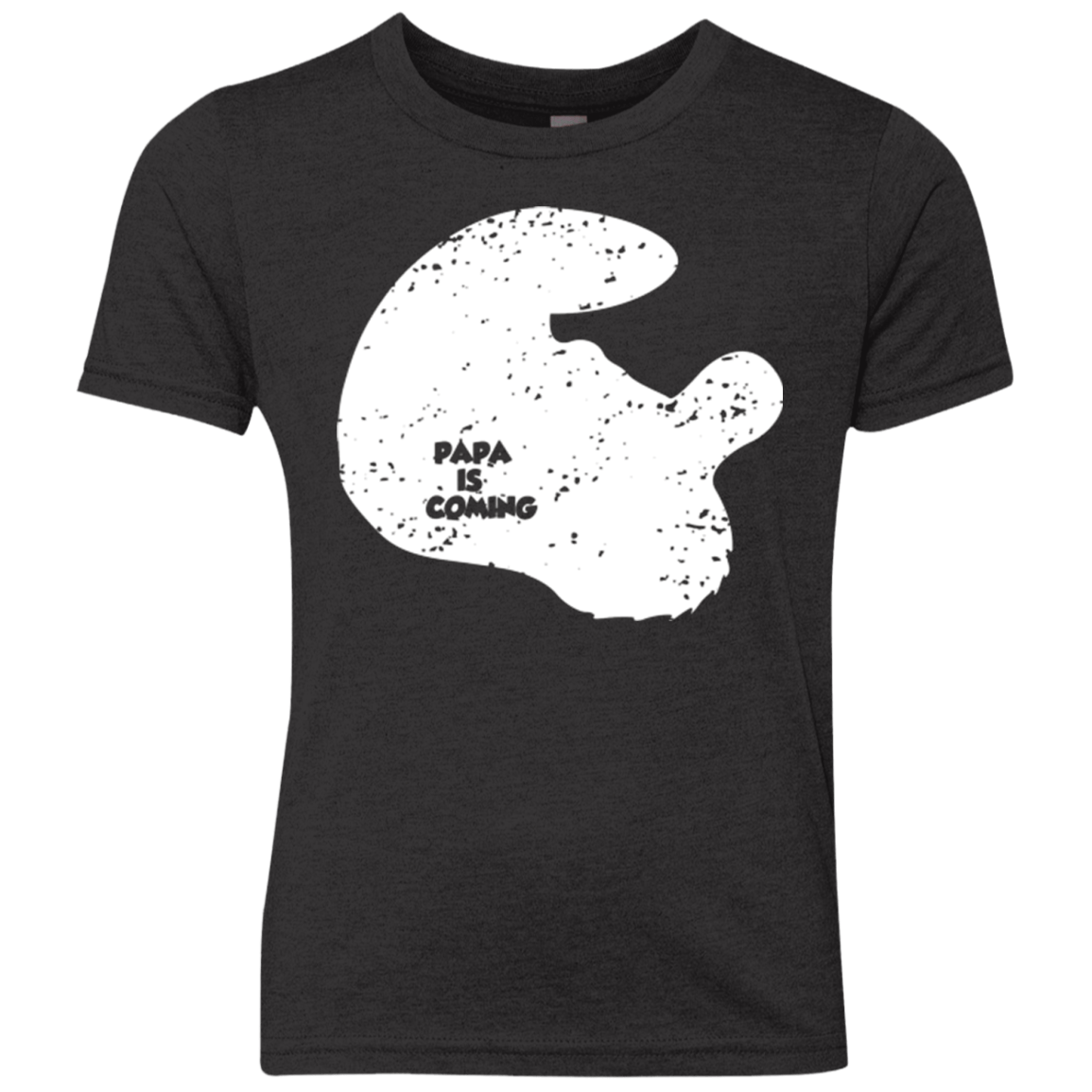 T-Shirts Vintage Black / YXS Papa Is Coming Youth Triblend T-Shirt