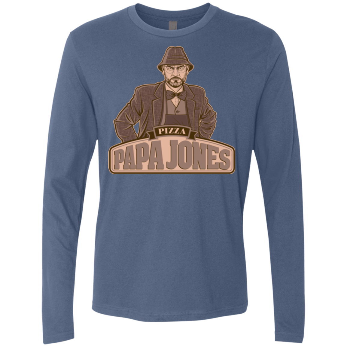 T-Shirts Indigo / Small Papa Jones Men's Premium Long Sleeve