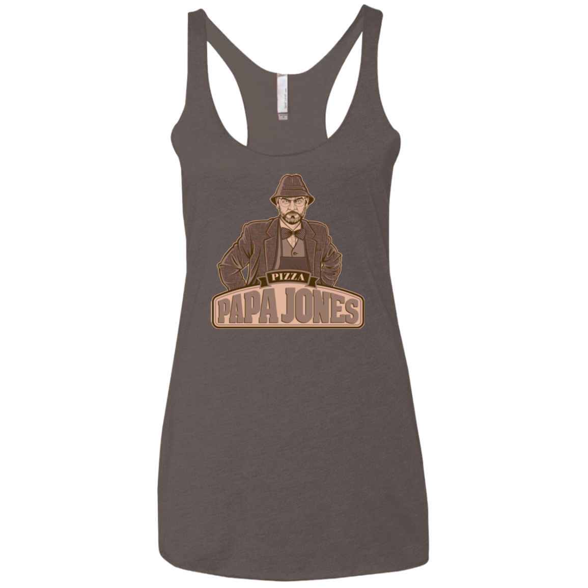 T-Shirts Macchiato / X-Small Papa Jones Women's Triblend Racerback Tank