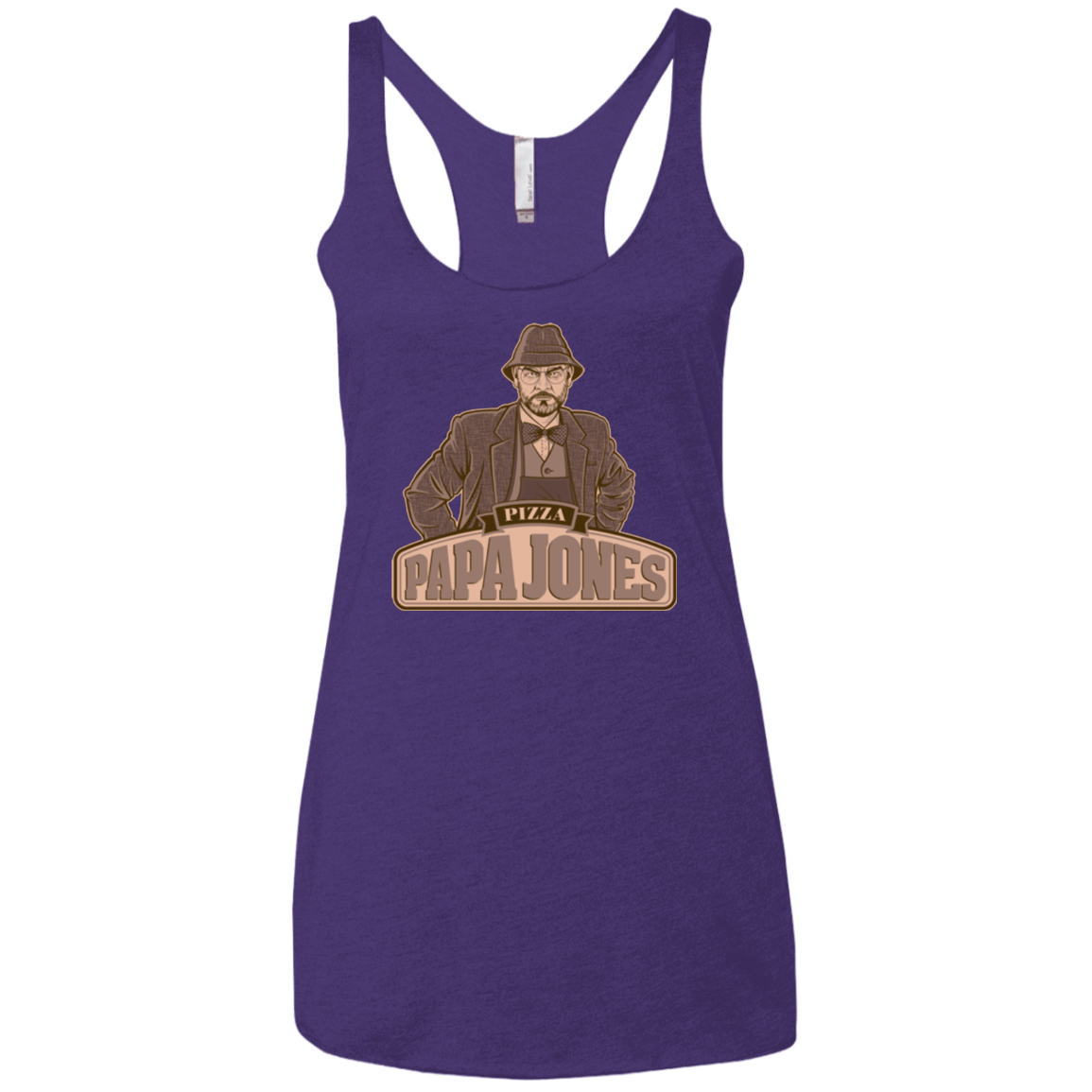 T-Shirts Purple / X-Small Papa Jones Women's Triblend Racerback Tank