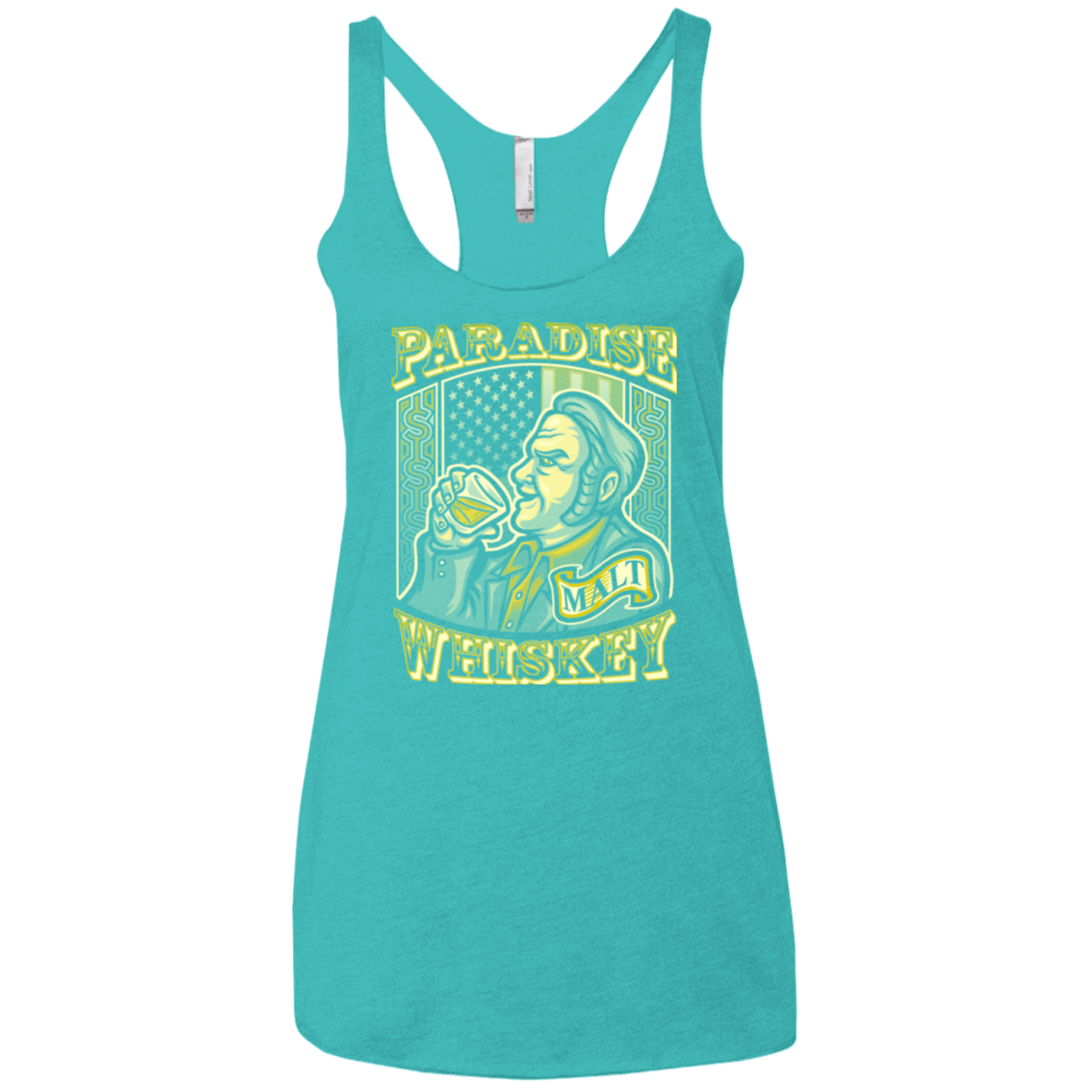 T-Shirts Tahiti Blue / X-Small Paradise Whiskey Women's Triblend Racerback Tank