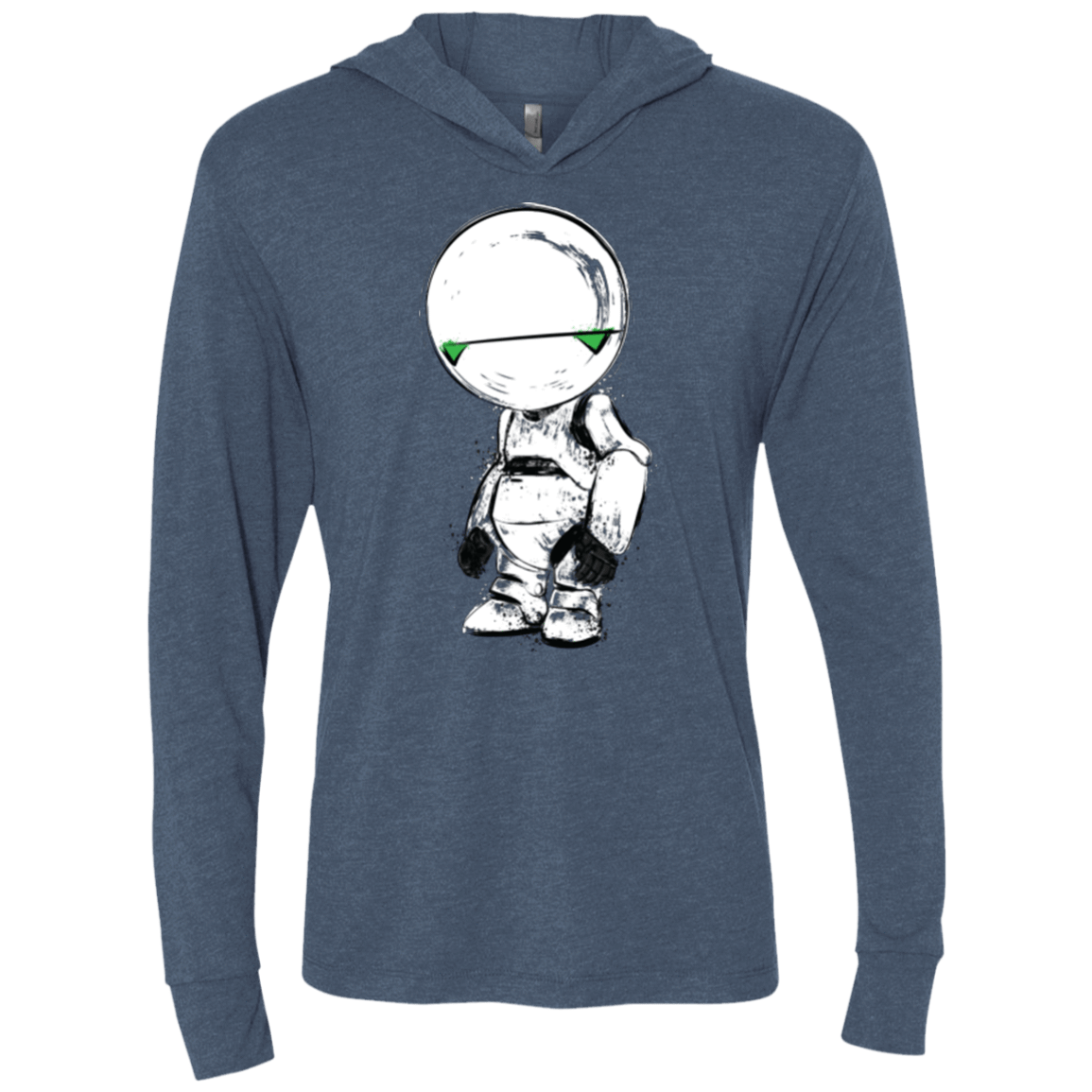 T-Shirts Indigo / X-Small Paranoid Android Triblend Long Sleeve Hoodie Tee