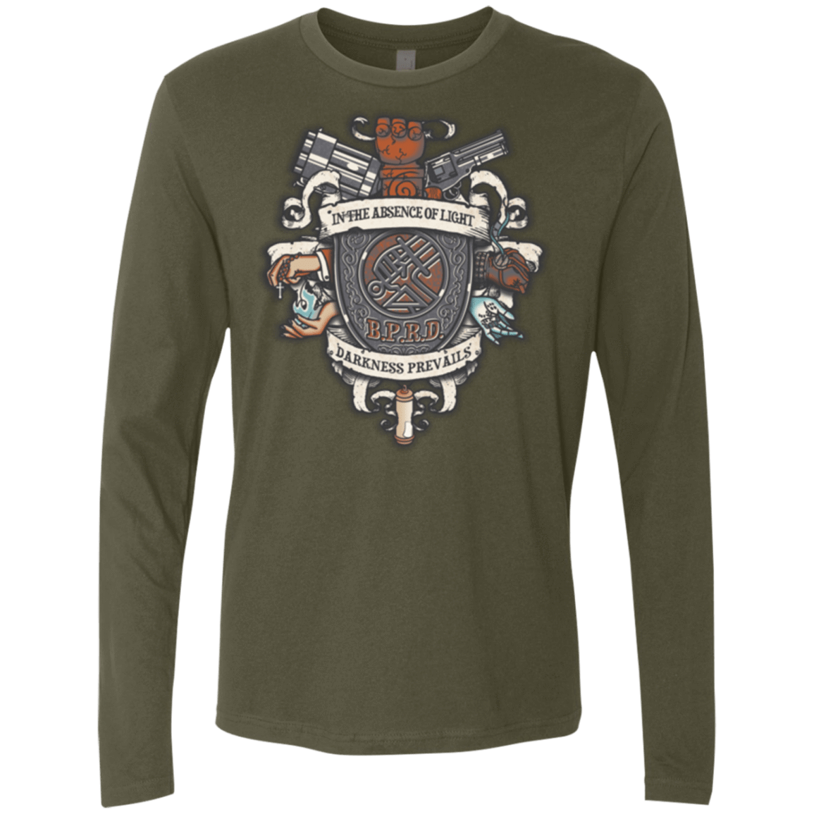 T-Shirts Military Green / Small Paranormal Bureau Men's Premium Long Sleeve