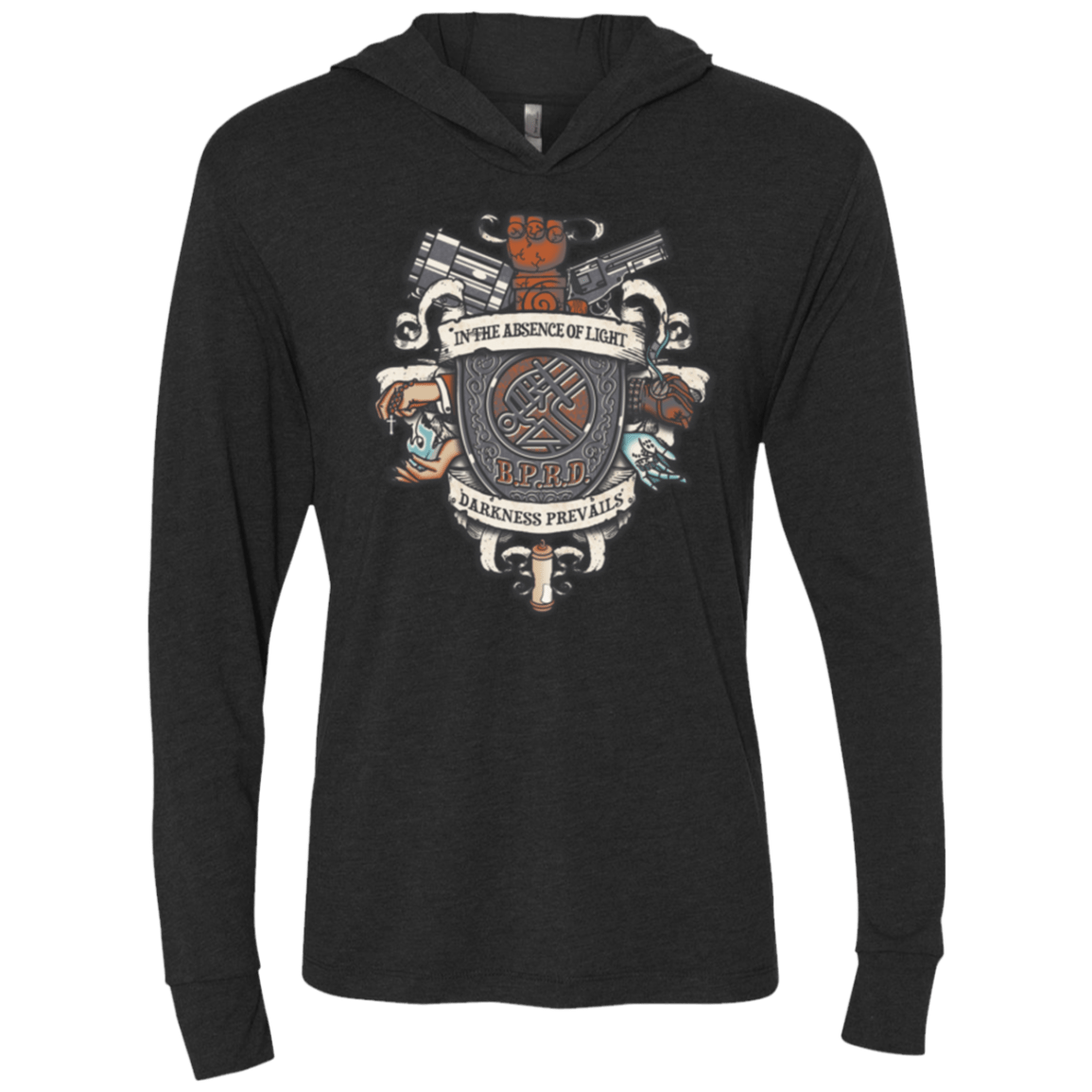 T-Shirts Vintage Black / X-Small Paranormal Bureau Triblend Long Sleeve Hoodie Tee