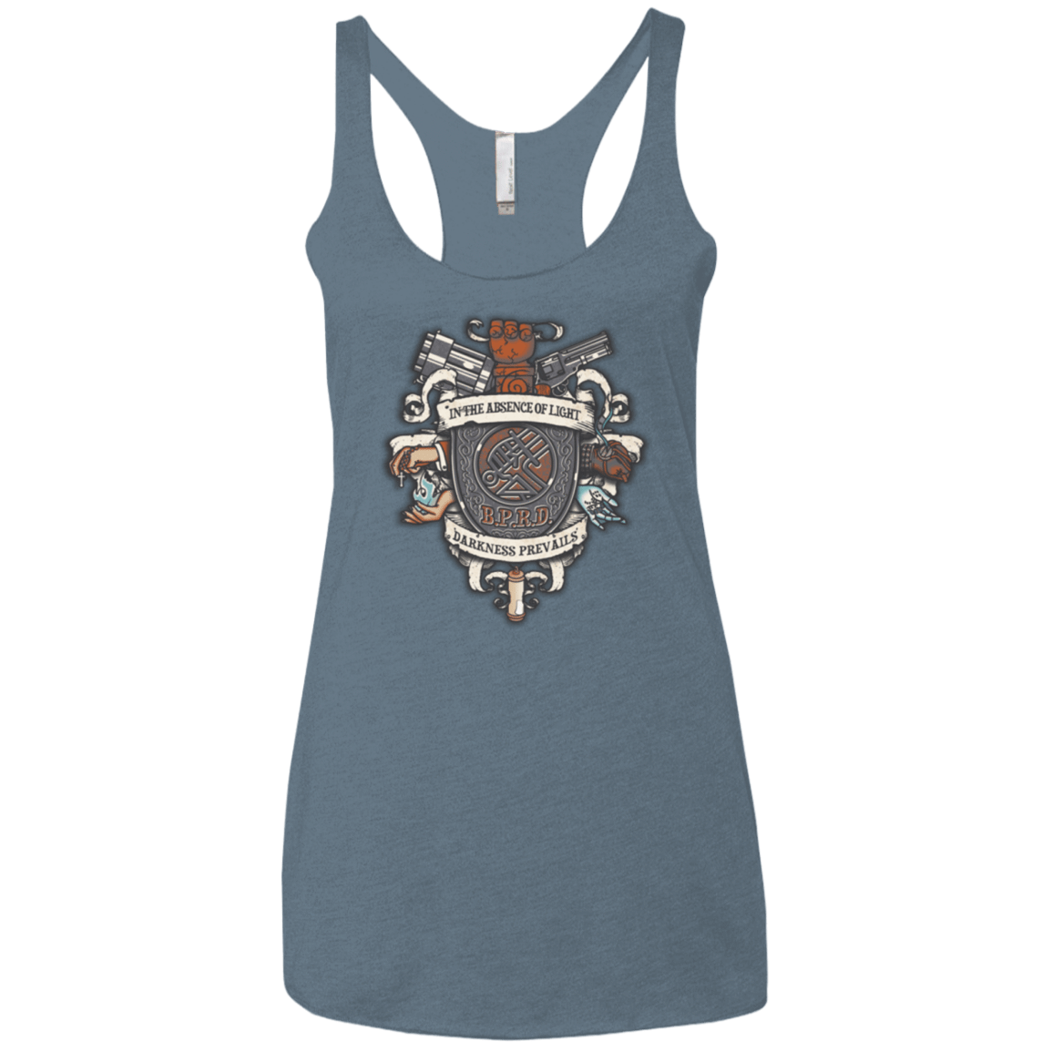 T-Shirts Indigo / X-Small Paranormal Bureau Women's Triblend Racerback Tank