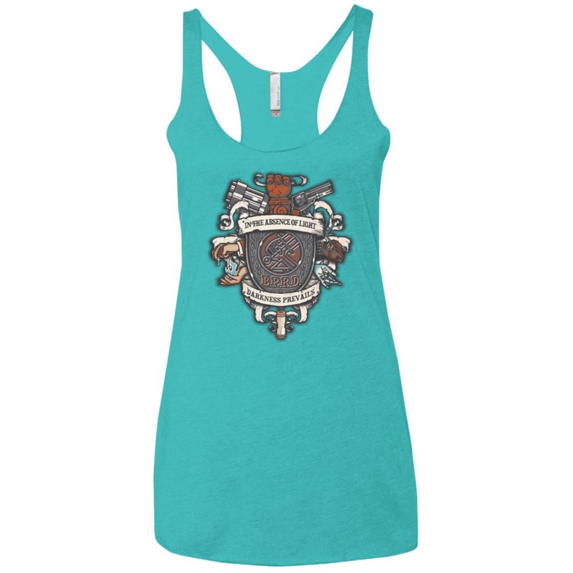 T-Shirts Tahiti Blue / X-Small Paranormal Bureau Women's Triblend Racerback Tank