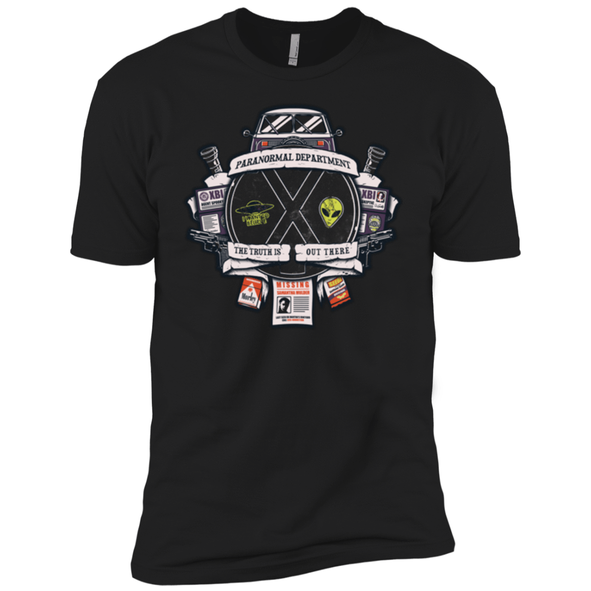 T-Shirts Black / YXS Paranormal files Crest Boys Premium T-Shirt