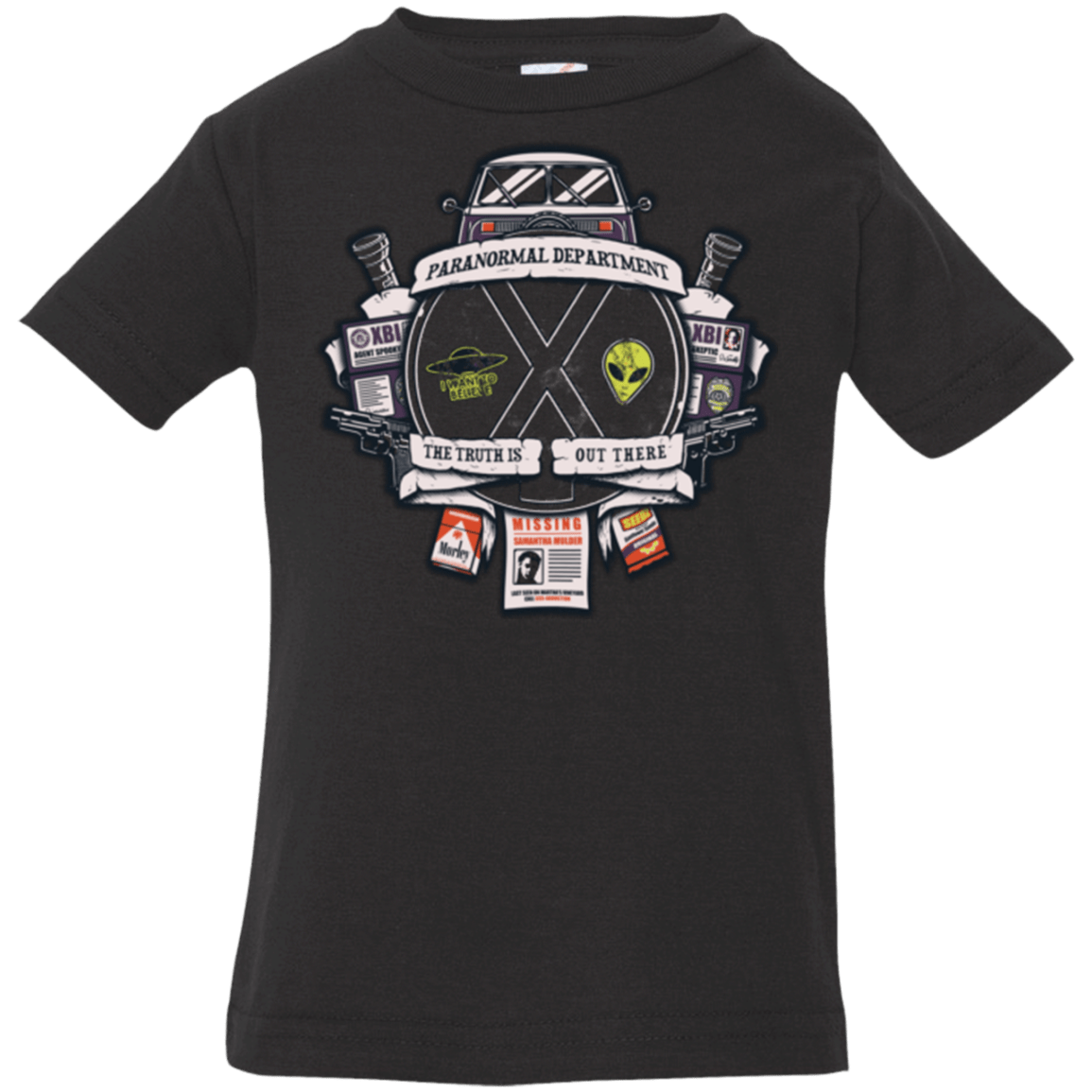 T-Shirts Black / 6 Months Paranormal files Crest Infant Premium T-Shirt