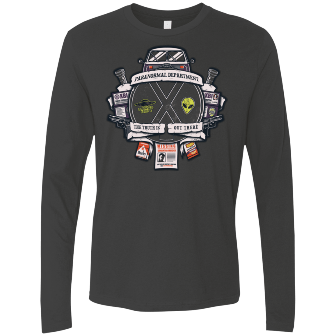 T-Shirts Heavy Metal / Small Paranormal files Crest Men's Premium Long Sleeve