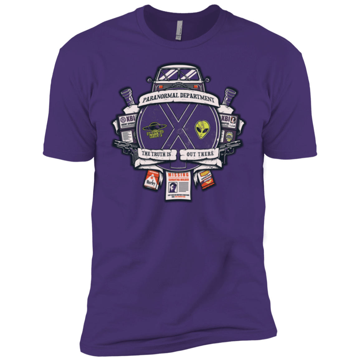 T-Shirts Purple / X-Small Paranormal files Crest Men's Premium T-Shirt