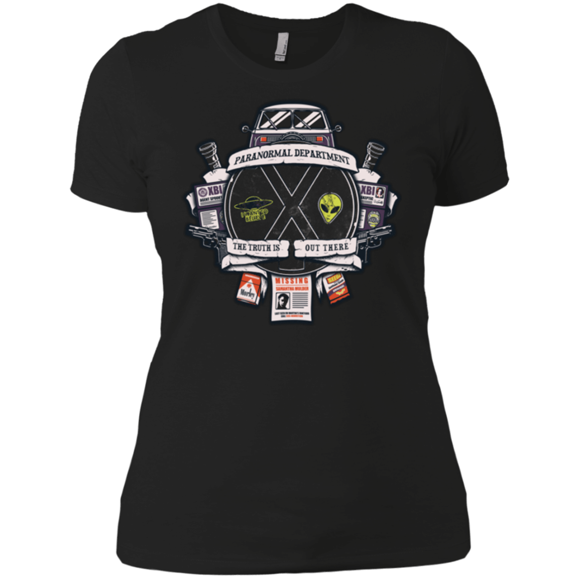 T-Shirts Black / X-Small Paranormal files Crest Women's Premium T-Shirt
