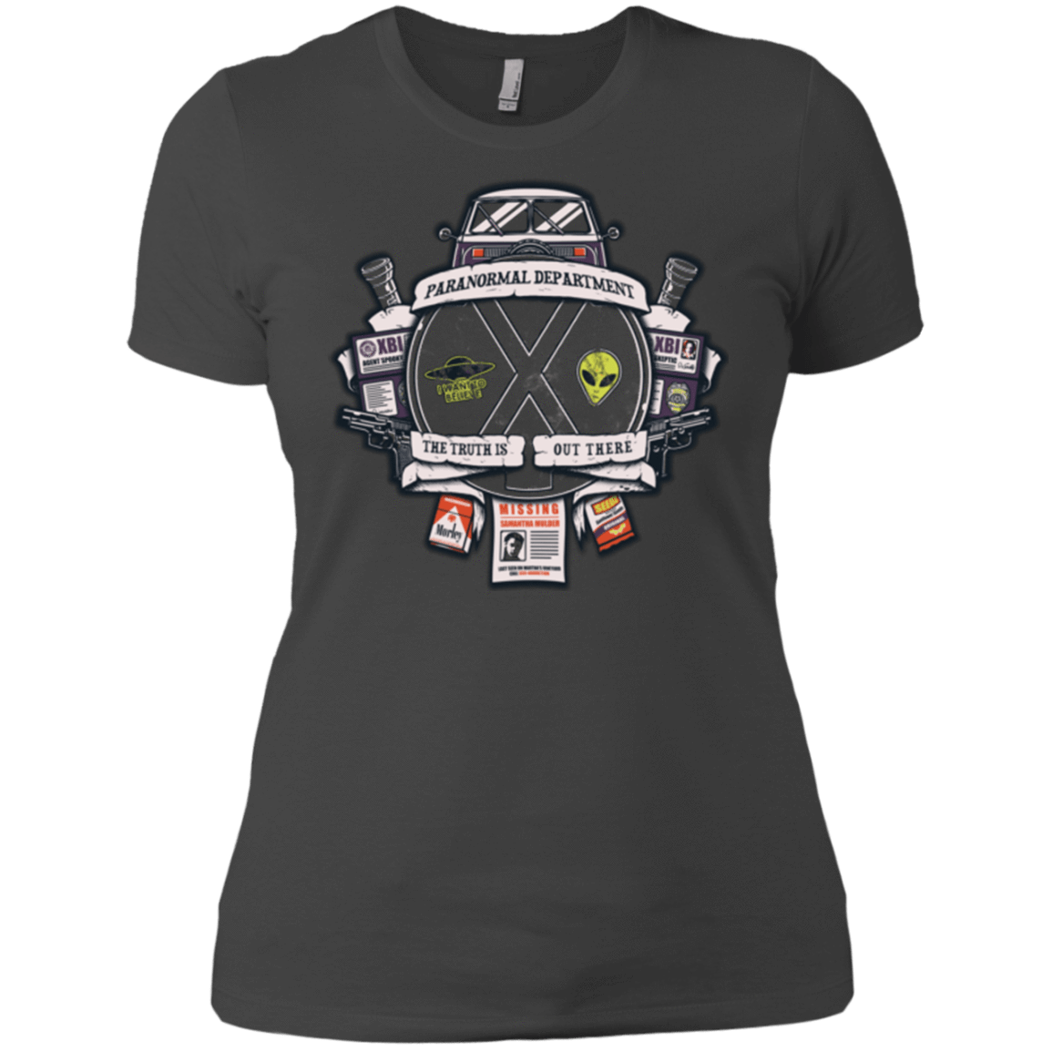 T-Shirts Heavy Metal / X-Small Paranormal files Crest Women's Premium T-Shirt