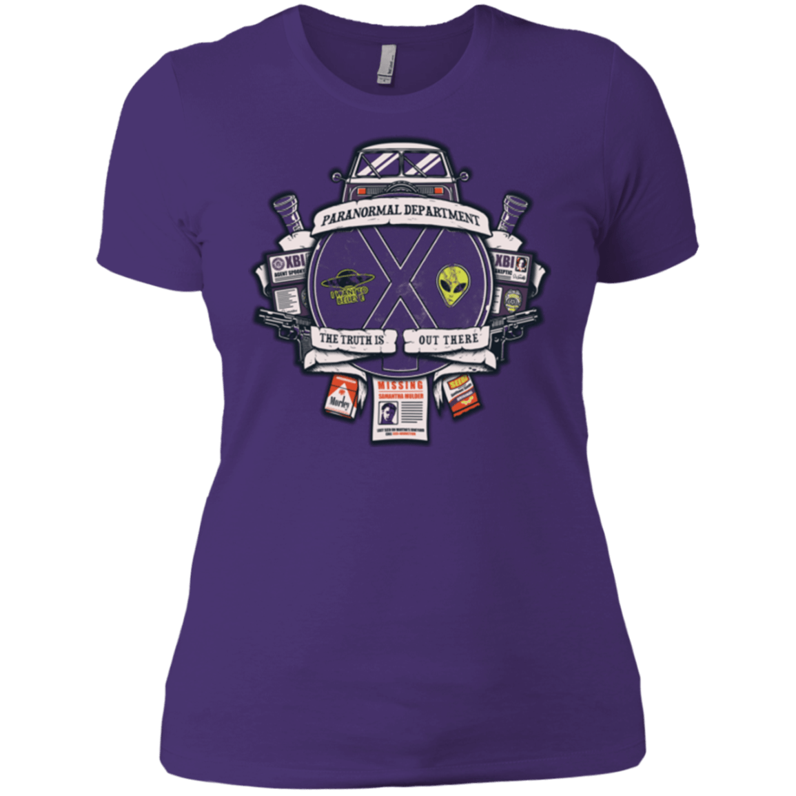 T-Shirts Purple / X-Small Paranormal files Crest Women's Premium T-Shirt