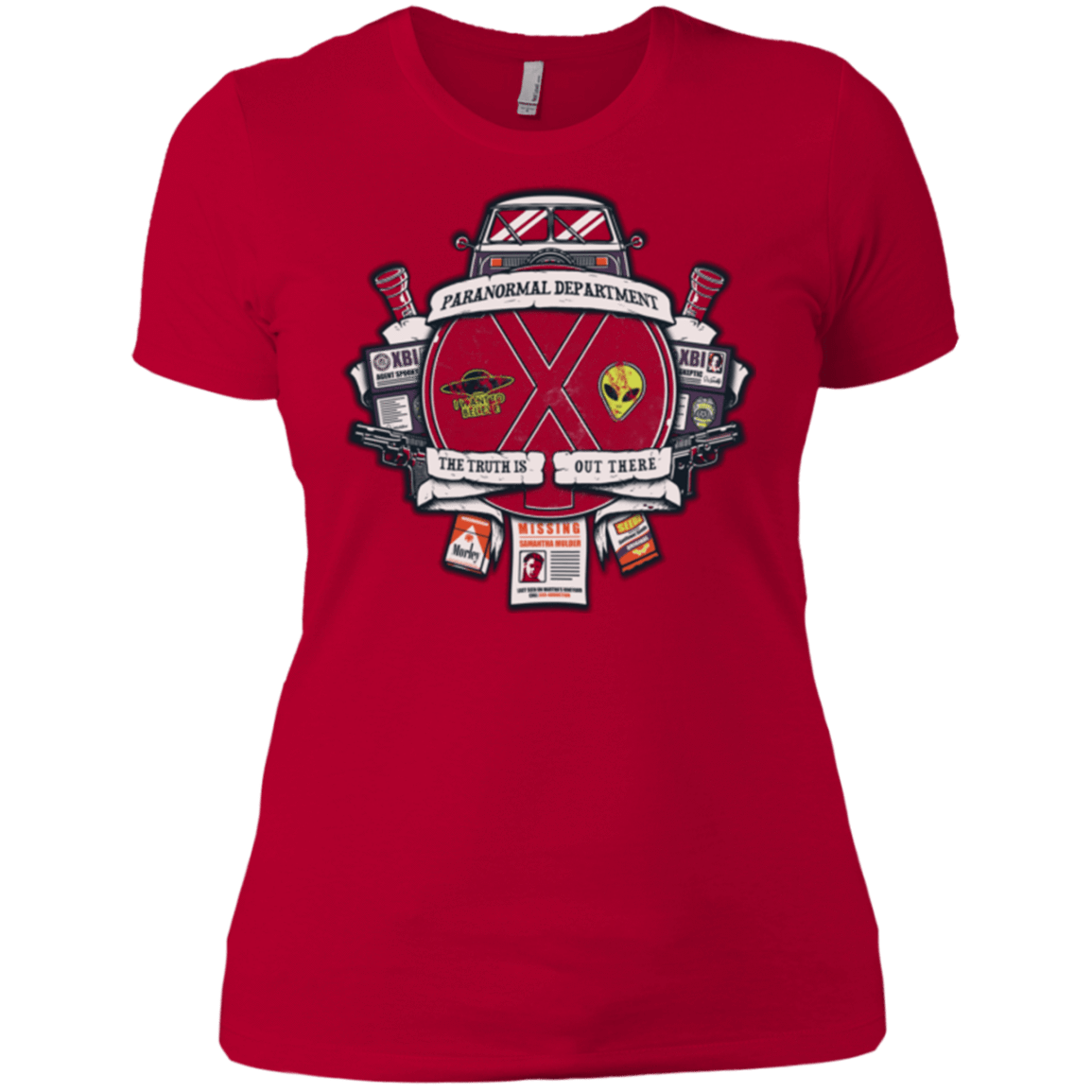 T-Shirts Red / X-Small Paranormal files Crest Women's Premium T-Shirt