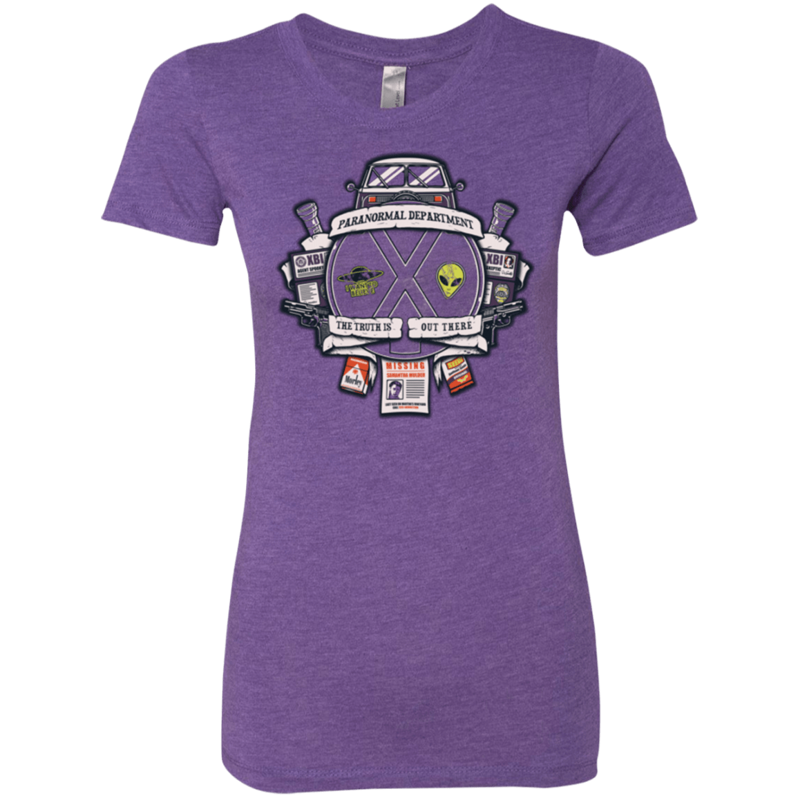 T-Shirts Purple Rush / Small Paranormal files Crest Women's Triblend T-Shirt