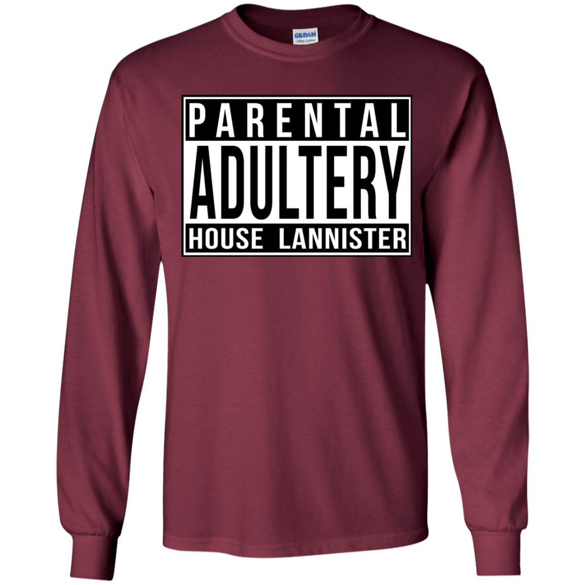 T-Shirts Maroon / YS Parental Adultery Youth Long Sleeve T-Shirt