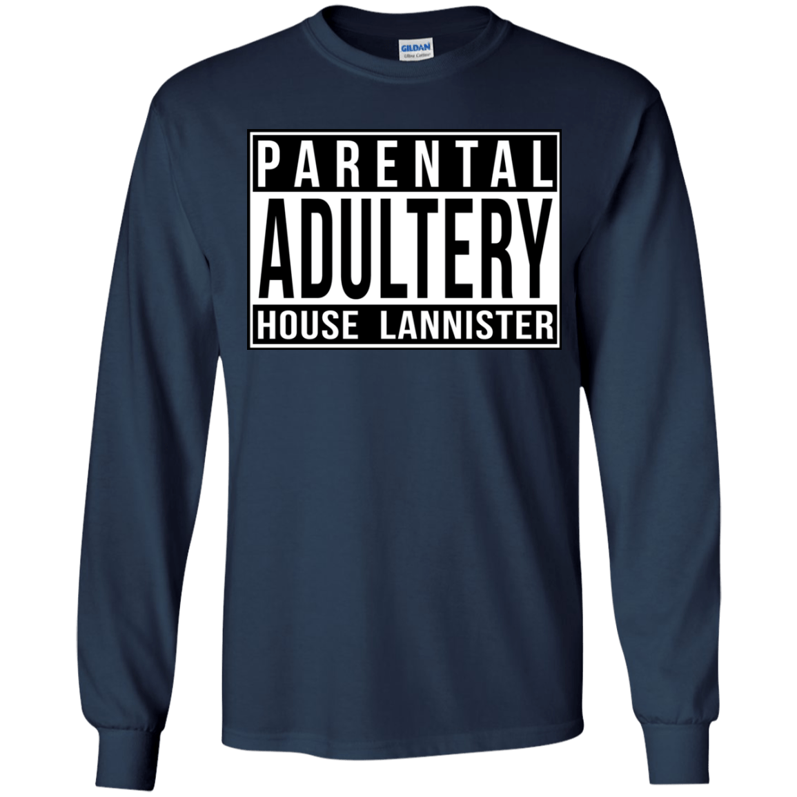 T-Shirts Navy / YS Parental Adultery Youth Long Sleeve T-Shirt