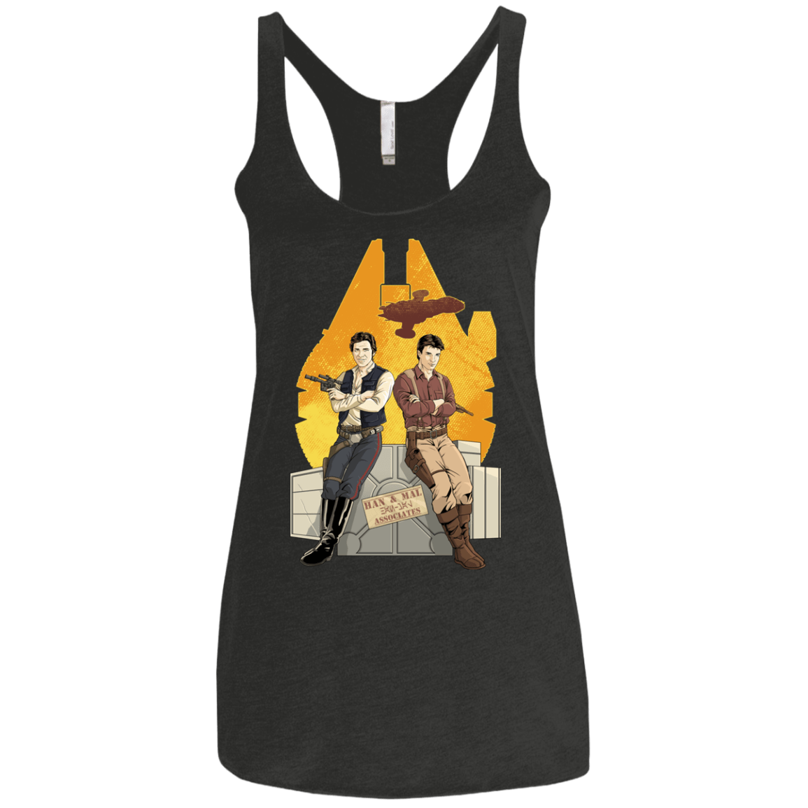 T-Shirts Vintage Black / X-Small Partners In Crime Women's Triblend Racerback Tank