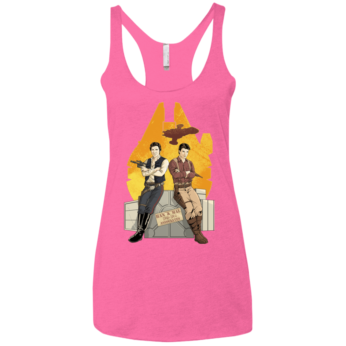 T-Shirts Vintage Pink / X-Small Partners In Crime Women's Triblend Racerback Tank