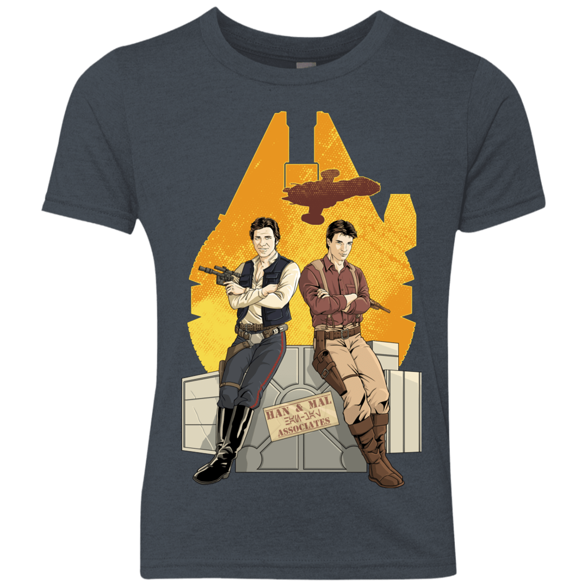 T-Shirts Vintage Navy / YXS Partners In Crime Youth Triblend T-Shirt