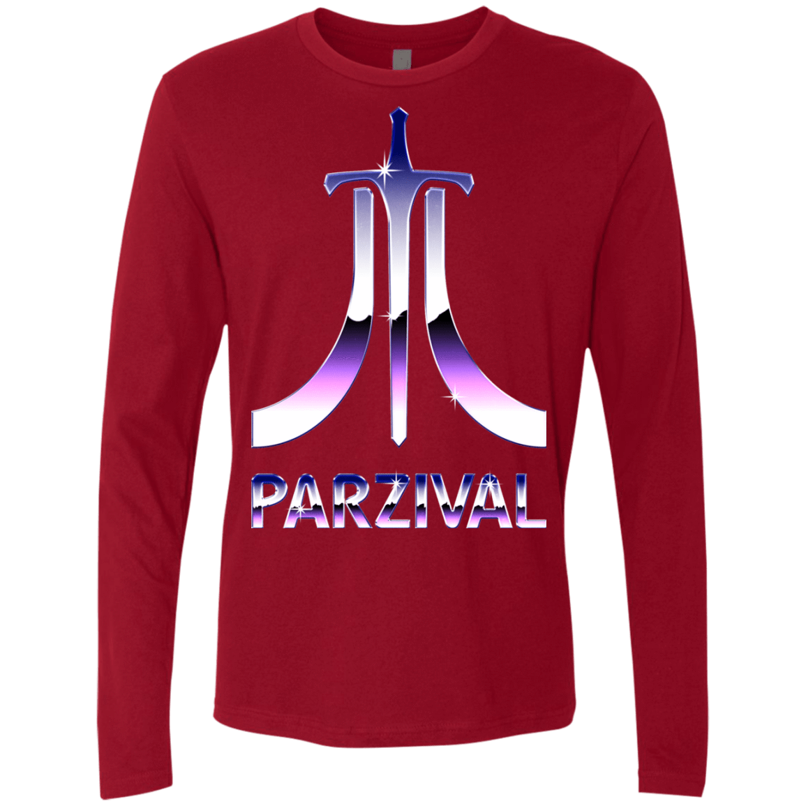 T-Shirts Cardinal / S Parzival Retro Men's Premium Long Sleeve