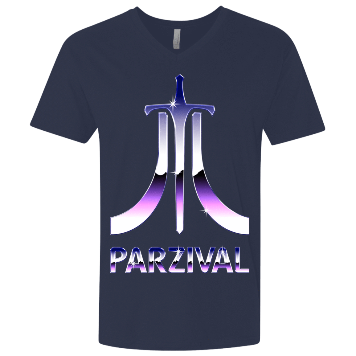 T-Shirts Midnight Navy / X-Small Parzival Retro Men's Premium V-Neck