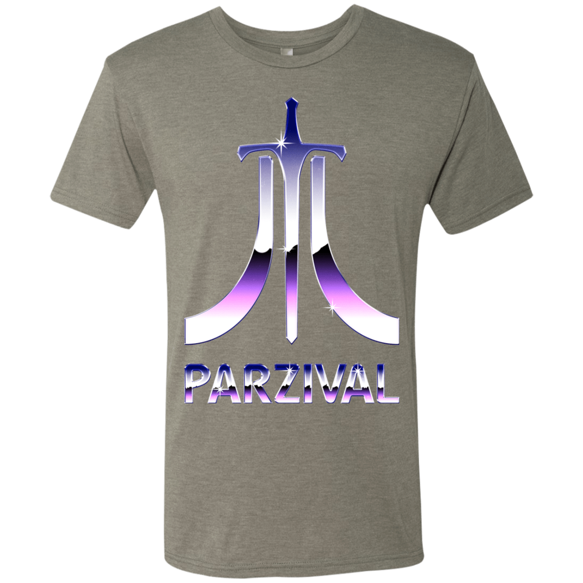 T-Shirts Venetian Grey / S Parzival Retro Men's Triblend T-Shirt