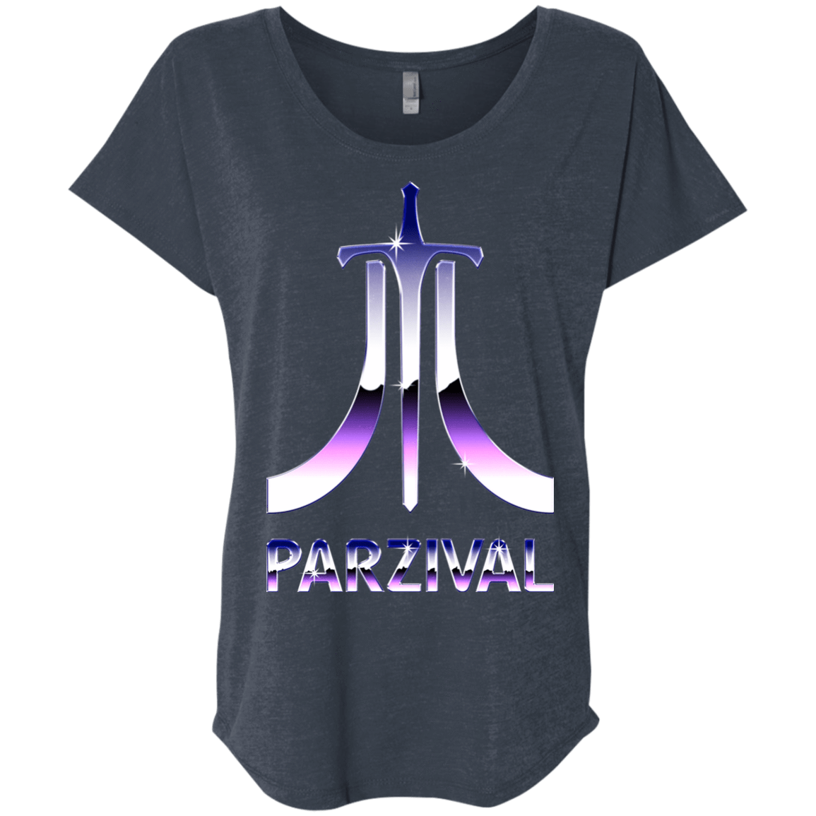 T-Shirts Vintage Navy / X-Small Parzival Retro Triblend Dolman Sleeve