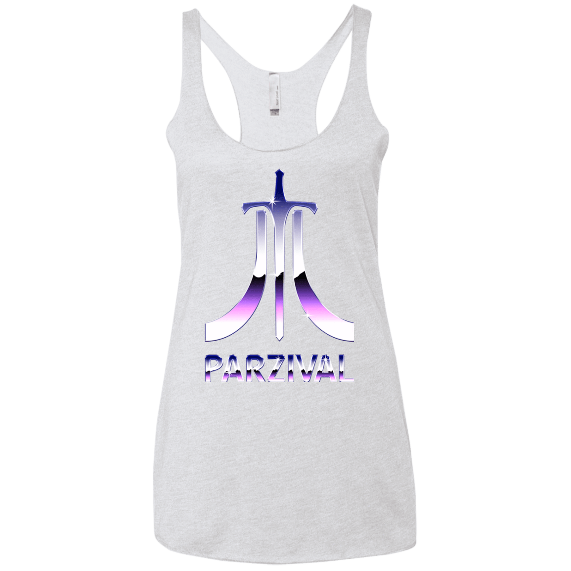 T-Shirts Heather White / X-Small Parzival Retro Women's Triblend Racerback Tank