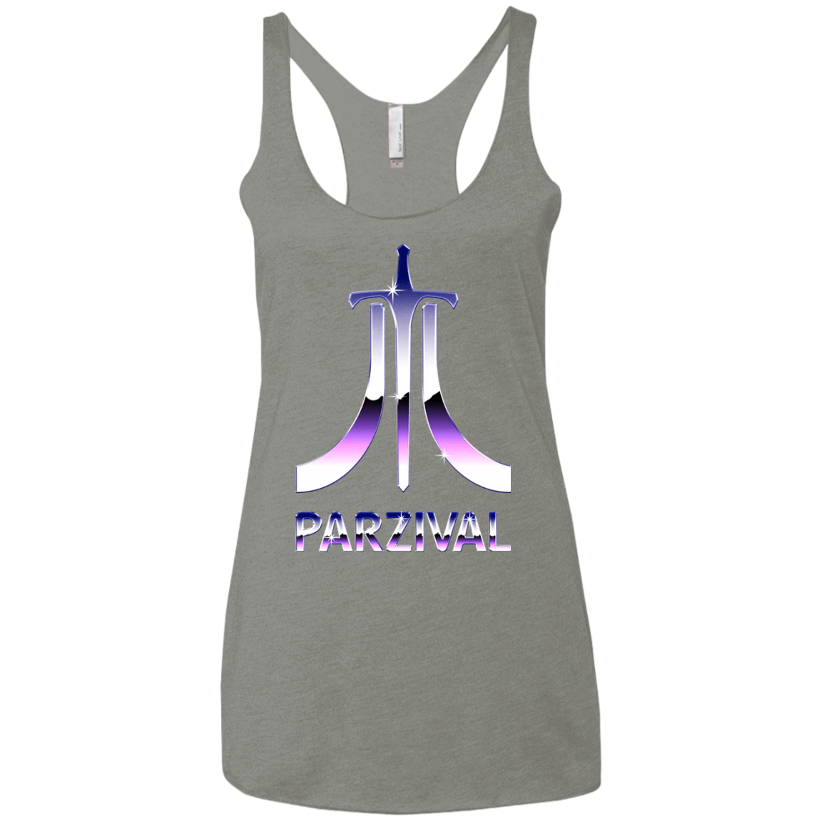 T-Shirts Venetian Grey / X-Small Parzival Retro Women's Triblend Racerback Tank