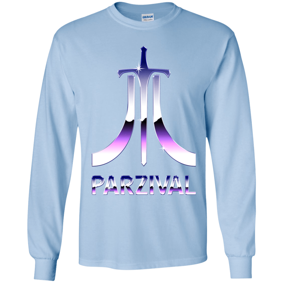 T-Shirts Light Blue / YS Parzival Retro Youth Long Sleeve T-Shirt