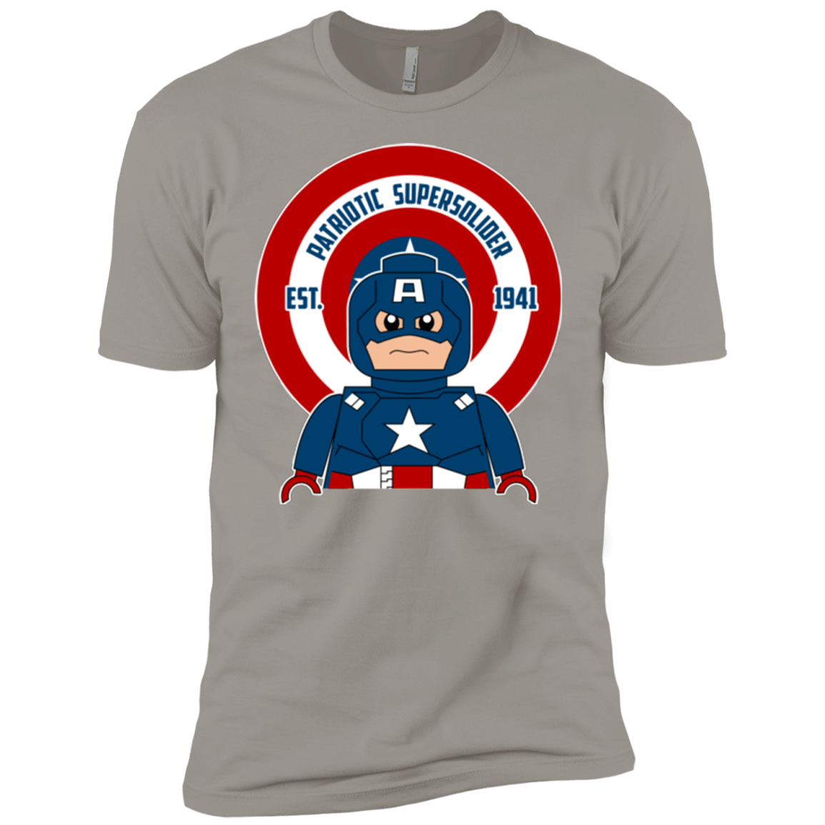 T-Shirts Light Grey / YXS Patriotic Supersoldier Boys Premium T-Shirt