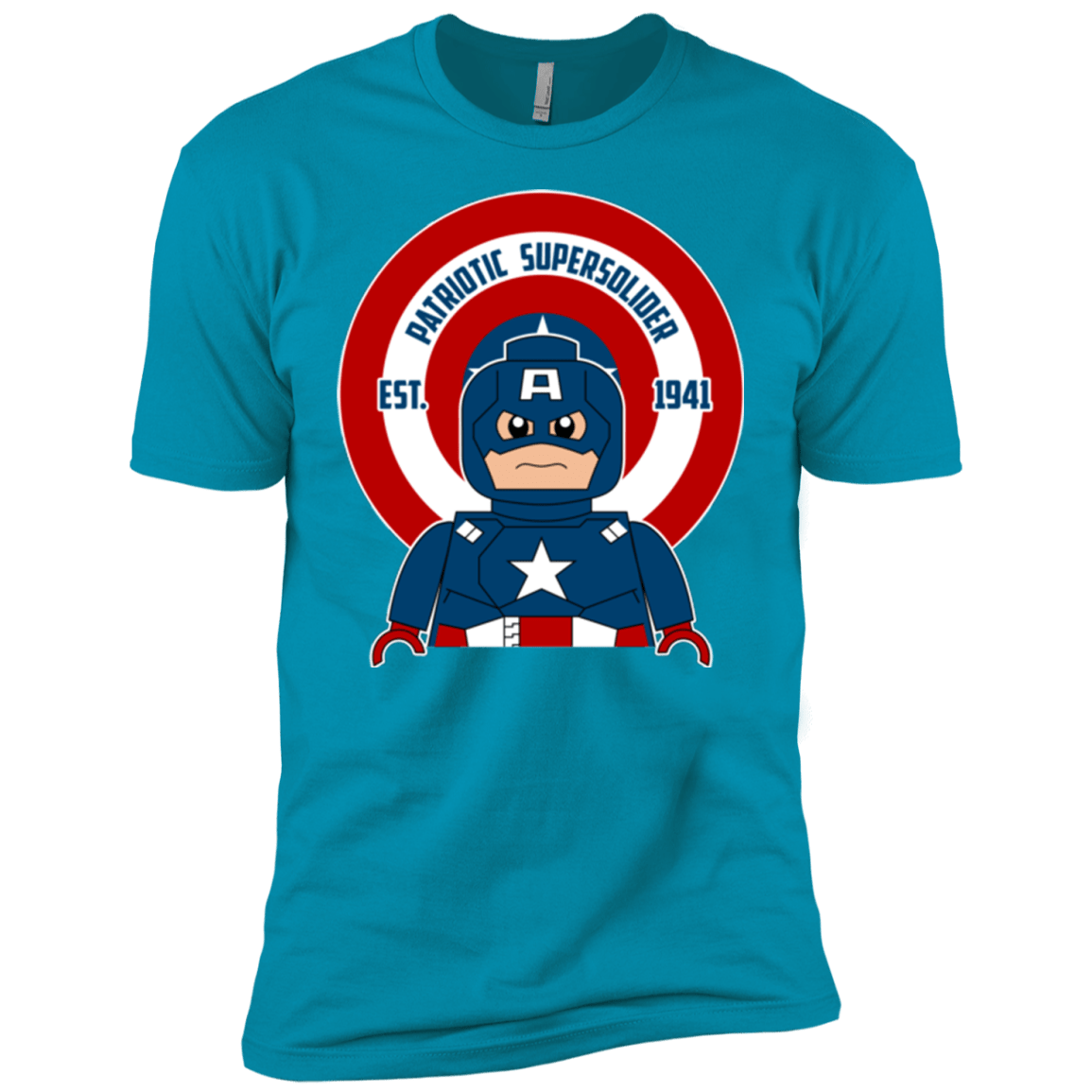T-Shirts Turquoise / YXS Patriotic Supersoldier Boys Premium T-Shirt
