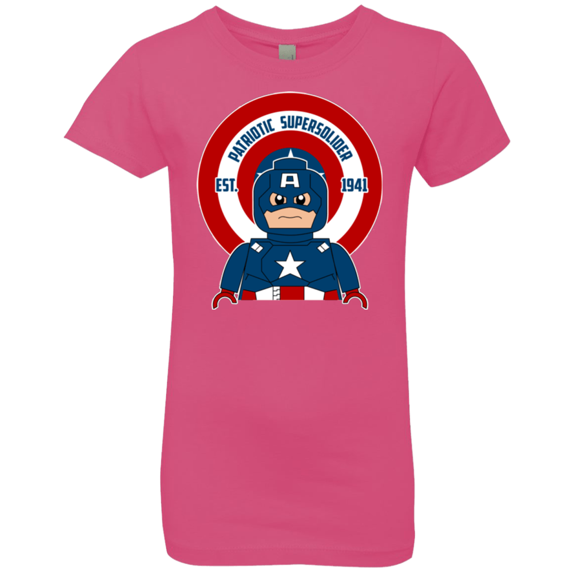 T-Shirts Hot Pink / YXS Patriotic Supersoldier Girls Premium T-Shirt