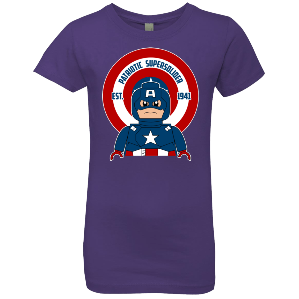 T-Shirts Purple Rush / YXS Patriotic Supersoldier Girls Premium T-Shirt