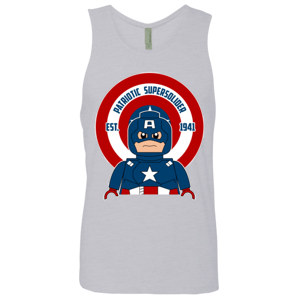 T-Shirts Heather Grey / Small Patriotic Supersoldier Men's Premium Tank Top