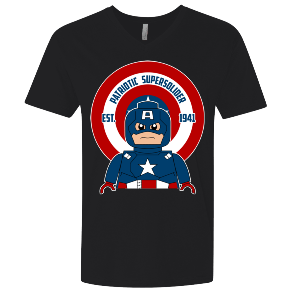 T-Shirts Black / X-Small Patriotic Supersoldier Men's Premium V-Neck