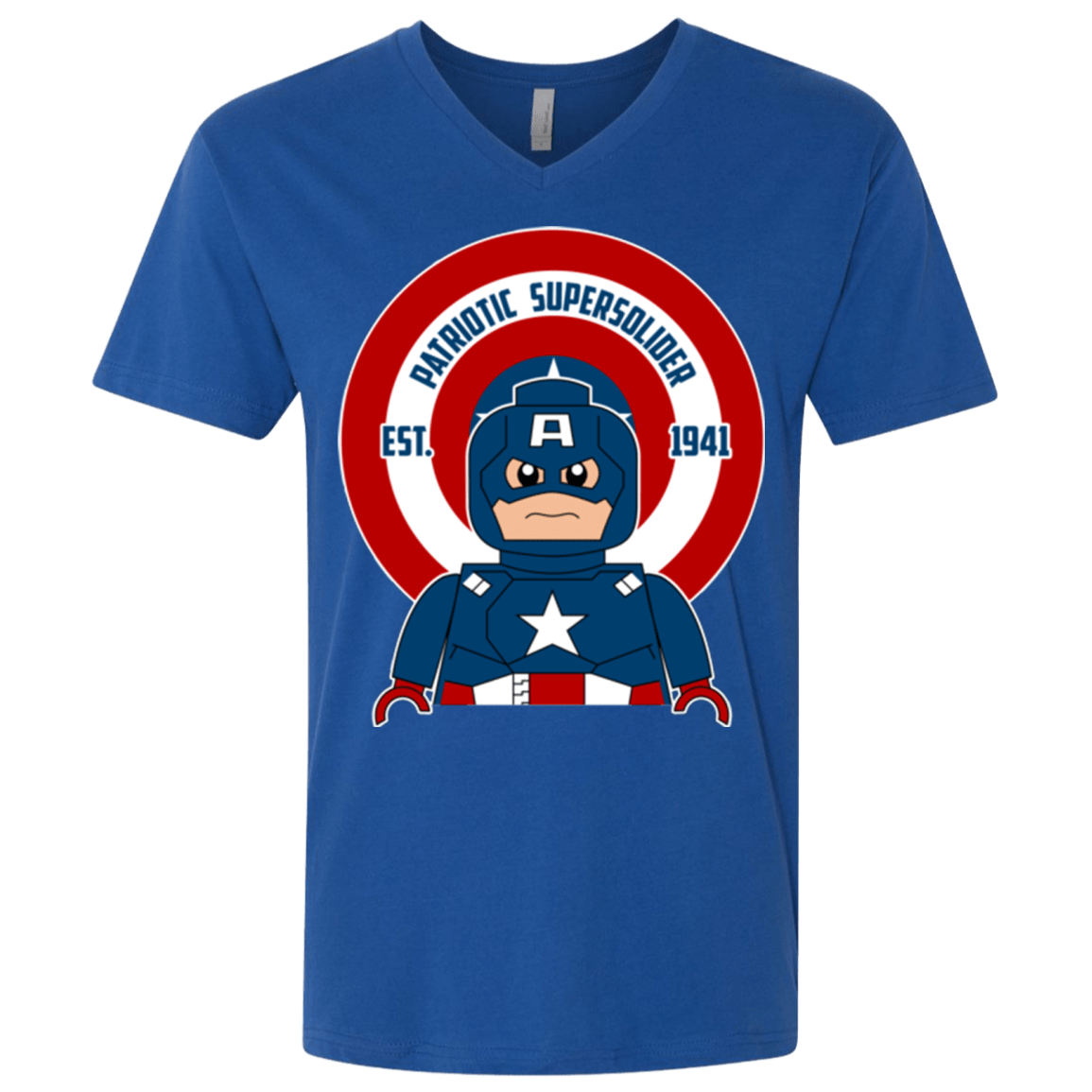 T-Shirts Royal / X-Small Patriotic Supersoldier Men's Premium V-Neck
