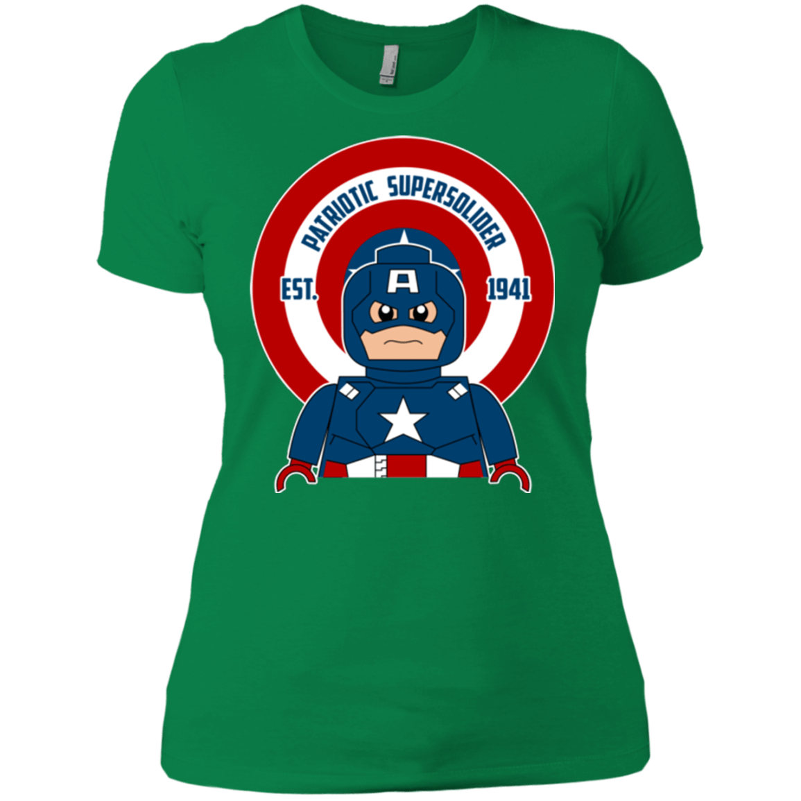 T-Shirts Kelly Green / X-Small Patriotic Supersoldier Women's Premium T-Shirt